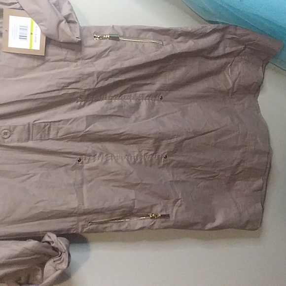 Coat-like dress, mocha colored, size M, Ellen Tracy - Picture 2 of 5